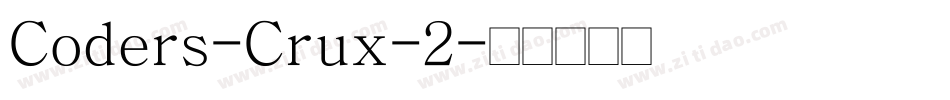 Coders-Crux-2字体转换