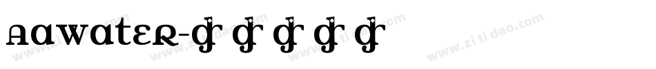 Aawater字体转换