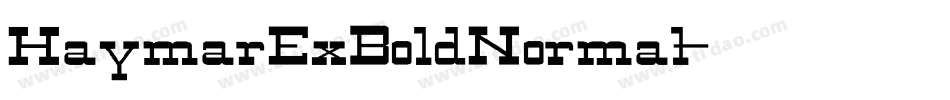 HaymarExBoldNormal字体转换