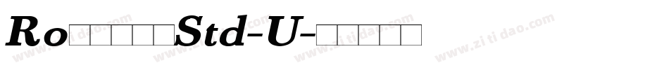 RoぶらっしゅStd-U字体转换