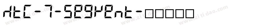 MTC-7-Segment字体转换