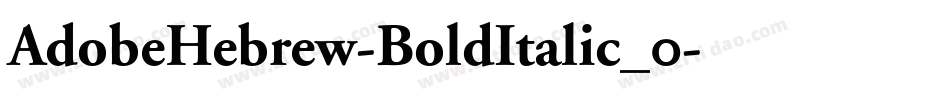 AdobeHebrew-BoldItalic_0字体转换