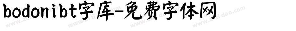 bodonibt字库字体转换