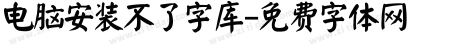 电脑安装不了字库字体转换