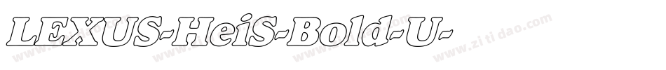 LEXUS-HeiS-Bold-U字体转换