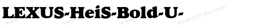 LEXUS-HeiS-Bold-U字体转换