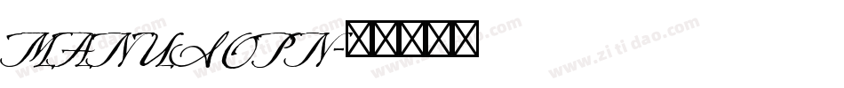 MANUSOPN字体转换