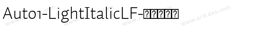 Auto1-LightItalicLF字体转换