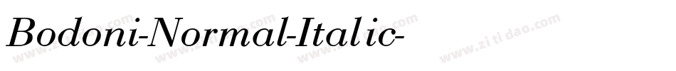 Bodoni-Normal-Italic字体转换