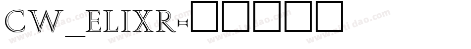CW_ELIXR字体转换