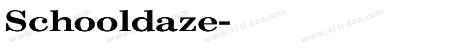 Schooldaze字体转换