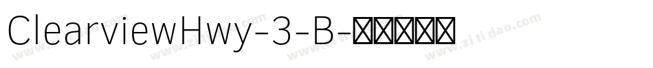 ClearviewHwy-3-B字体转换