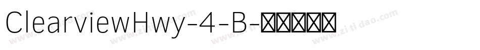 ClearviewHwy-4-B字体转换