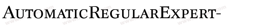 AutomaticRegularExpert字体转换