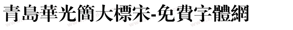 青岛华光简大标宋字体转换