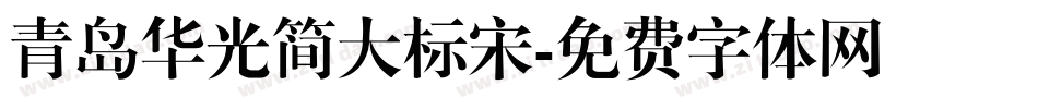 青岛华光简大标宋字体转换