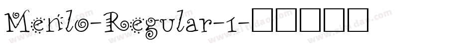 Menlo-Regular-1字体转换