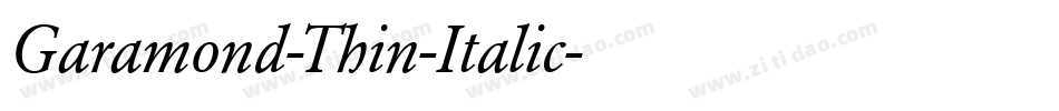 Garamond-Thin-Italic字体转换