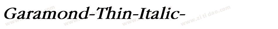 Garamond-Thin-Italic字体转换