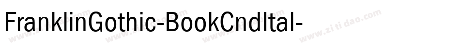 FranklinGothic-BookCndItal字体转换