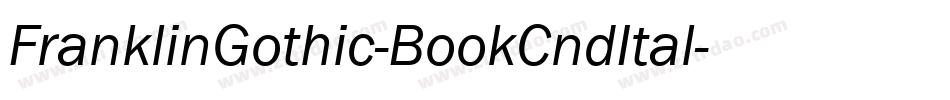 FranklinGothic-BookCndItal字体转换