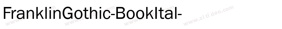 FranklinGothic-BookItal字体转换