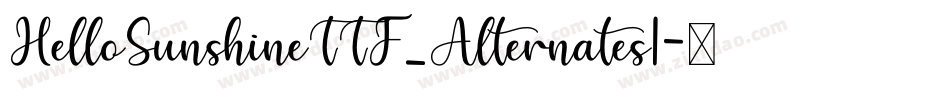 HelloSunshineTTF_Alternates1字体转换