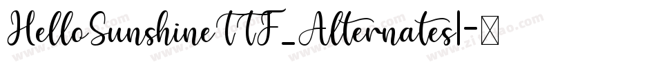 HelloSunshineTTF_Alternates1字体转换