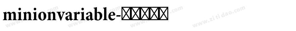minionvariable字体转换