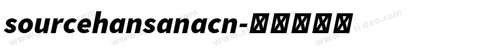 sourcehansanacn字体转换