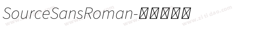 SourceSansRoman字体转换