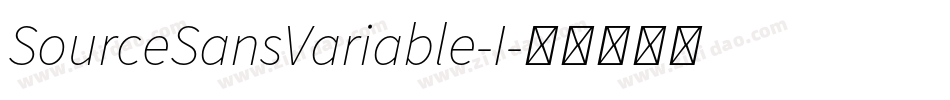 SourceSansVariable-I字体转换