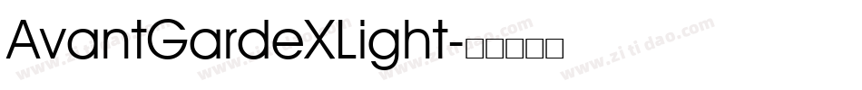 AvantGardeXLight字体转换