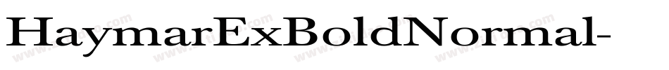 HaymarExBoldNormal字体转换