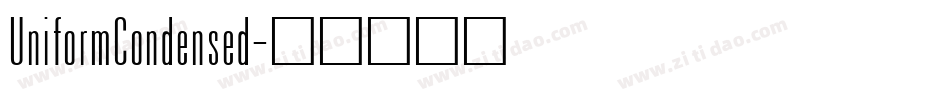 UniformCondensed字体转换