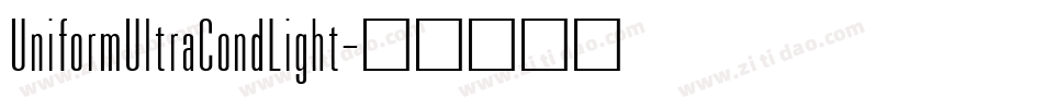 UniformUltraCondLight字体转换