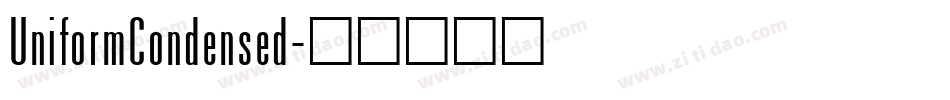 UniformCondensed字体转换