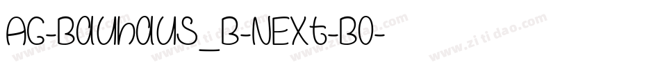 AG-Bauhaus_B-NExt-Bo字体转换