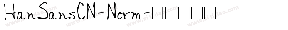 HanSansCN-Norm字体转换