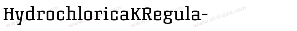 HydrochloricaKRegula字体转换