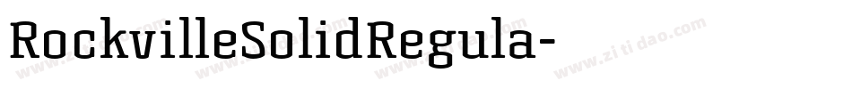 RockvilleSolidRegula字体转换