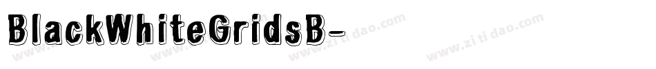 BlackWhiteGridsB字体转换