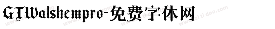 GTWalshempro字体转换