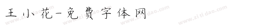 王小花字体转换