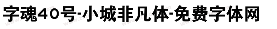 字魂40号-小城非凡体字体转换