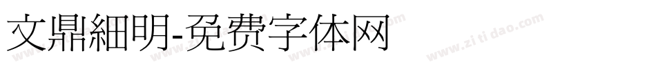 文鼎細明字体转换