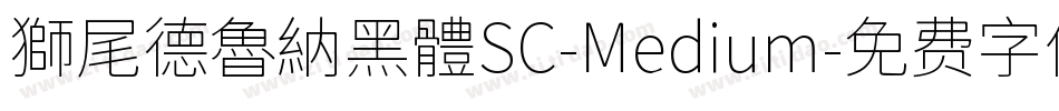 獅尾德魯納黑體SC-Medium字体转换