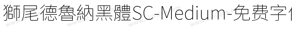 獅尾德魯納黑體SC-Medium字体转换