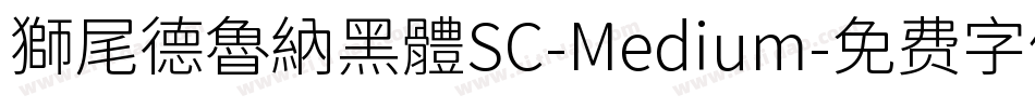 獅尾德魯納黑體SC-Medium字体转换