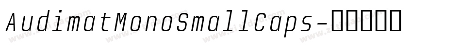 AudimatMonoSmallCaps字体转换